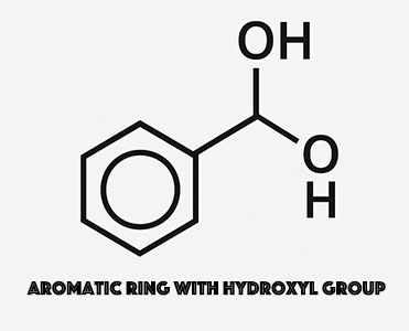 Simplified aromatic hydroxy acid molecular structure
