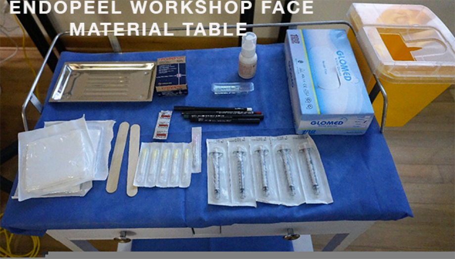 endopeel material per table for a workshop